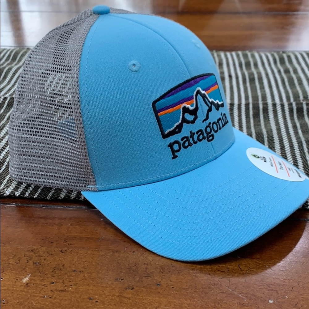 Patagonia Fitz Roy Horizons Blue Trucker Hat - Picture 4 of 8